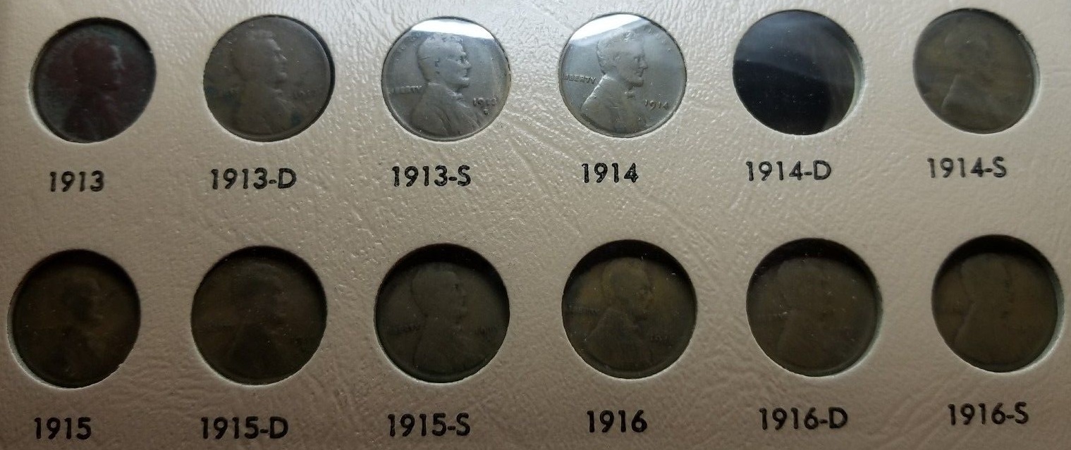 1909-2007-Lincoln-Cents-In-Dansco-Missing-Some-Keys